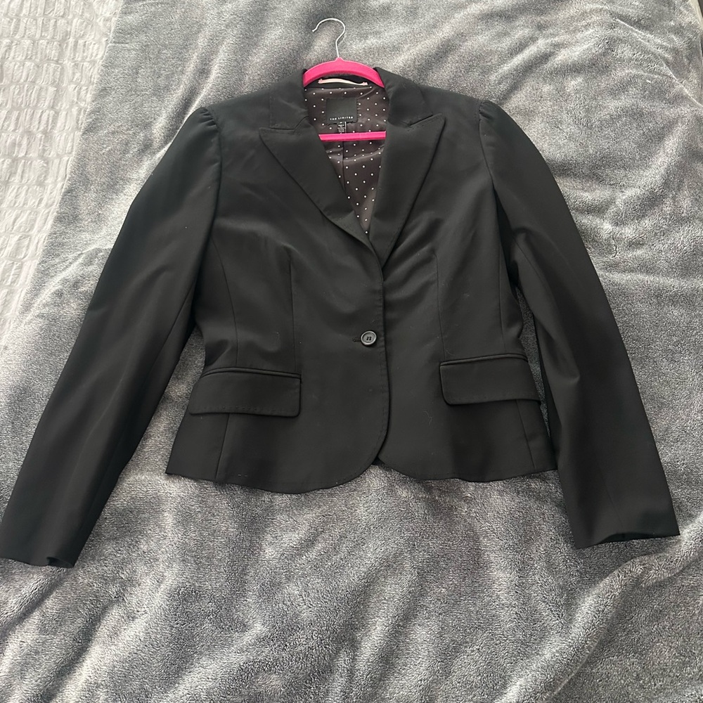 The Limited Classic Black suit with cropped pant and pencil skirt